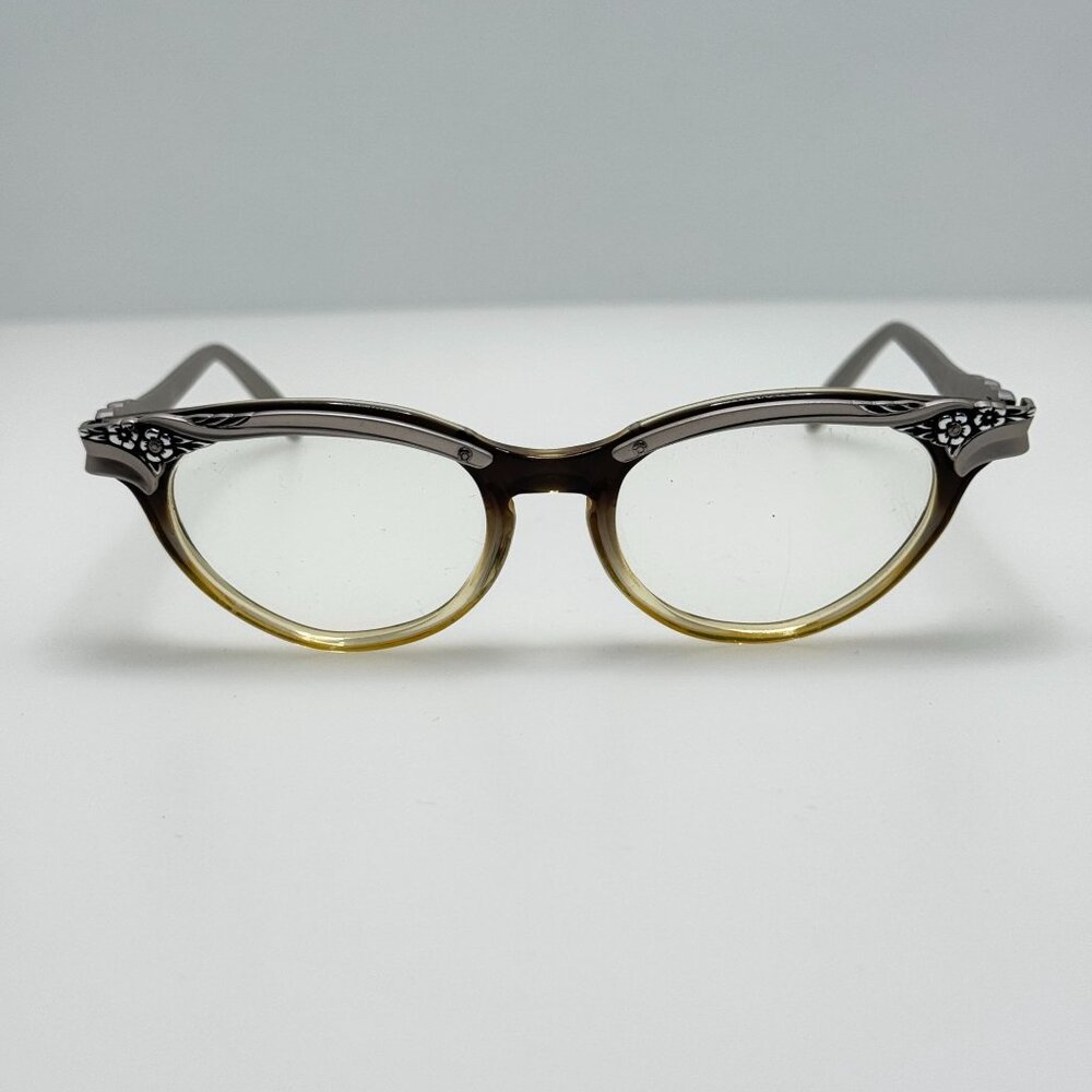 Bausch & Lomb B&L Cat Eye Eyeglasses Eye Glasses Frames 5 1/4 45-19 - Picture 3 of 6